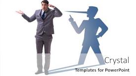  Presentation with shadow - Slides having concept-of-businessman-liar background and a white colored foreground