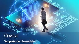  Presentation with insurance - Slide deck consisting of concept-of-buying-insurance-online background and a ocean colored foreground