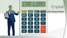  Presentation with loan car - Slides with concept-of-car-loan background and a  colored foreground