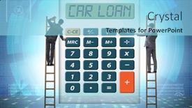  Presentation with loan car - Presentation consisting of concept-of-car-loan background and a light blue colored foreground