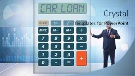  Presentation with loan car - PPT layouts having concept-of-car-loan background and a light blue colored foreground