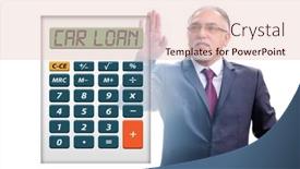  Presentation with loan car - Presentation theme consisting of concept-of-car-loan background and a lemonade colored foreground