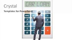  Presentation with loan car - Slide set featuring concept-of-car-loan background and a  colored foreground