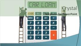  Presentation with loan car - Slide set enhanced with concept-of-car-loan background and a seafoam green colored foreground