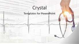  Presentation with cardiology concept - Amazing presentation theme having concept of cardiology and heart backdrop and a white colored foreground