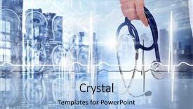  Presentation with cardiology concept - Cool new PPT theme with concept of cardiology and heart backdrop and a  colored foreground