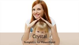  Presentation with child protection - Presentation theme enhanced with concept of care and protection background and a coral colored foreground