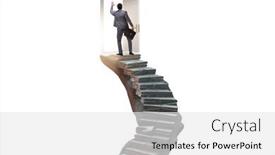 Presentation with career - Slide set having concept-of-career-ladder background and a white colored foreground