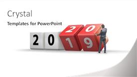  Presentation with 2019 - Presentation enhanced with concept-of-changing-year background and a white colored foreground