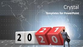  Presentation with concept - Slide deck featuring concept-of-changing-year background and a gray colored foreground