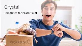  Presentation with charity - Slides having concept-of-charity-with-donated background and a white colored foreground