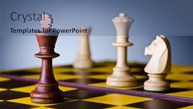  Presentation with chess pieces - PPT theme featuring concept-of-chess-game background and a ocean colored foreground