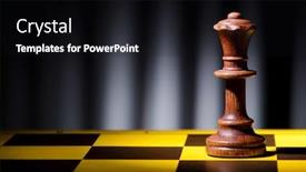  Presentation with chess pieces - Amazing slide set having concept of chess game with pieces backdrop and a wine colored foreground