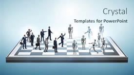  Presentation with chess - Presentation theme consisting of concept-of-chess-played background and a  colored foreground