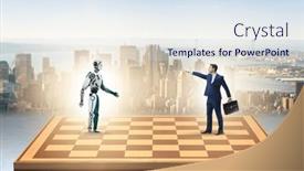  Presentation with chess - Theme having concept-of-chess-played background and a  colored foreground