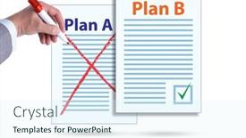  Presentation with concept - Presentation design with concept-of-choosing-between-plan background and a sky blue colored foreground