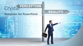  Presentation with perception - Presentation enhanced with concept-of-choosing-perception background and a sky blue colored foreground