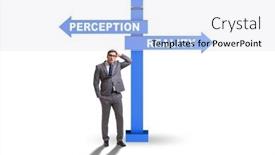  Presentation with perception - Presentation design with concept-of-choosing-perception background and a sky blue colored foreground