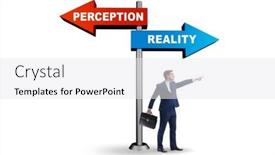  Presentation with perception - Slides consisting of concept-of-choosing-perception background and a white colored foreground