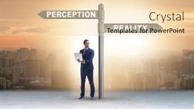  Presentation with perception - Presentation theme featuring concept-of-choosing-perception background and a lemonade colored foreground