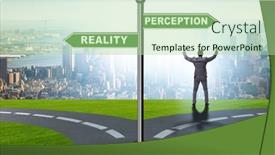  Presentation with perception - Presentation design having concept-of-choosing-perception background and a mint green colored foreground