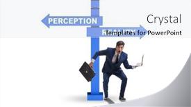  Presentation with perception - Slides with concept-of-choosing-perception background and a sky blue colored foreground