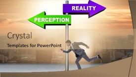  Presentation with perception - Slides featuring concept-of-choosing-perception background and a coral colored foreground