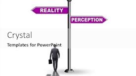  Presentation with perception - PPT theme having concept-of-choosing-perception background and a white colored foreground