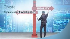  Presentation with perception - Presentation theme enhanced with concept-of-choosing-perception background and a sky blue colored foreground