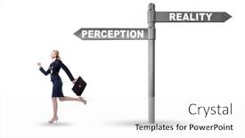  Presentation with perception - Presentation theme consisting of concept-of-choosing-perception background and a white colored foreground