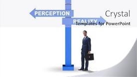  Presentation with perception - Presentation theme having concept-of-choosing-perception background and a sky blue colored foreground
