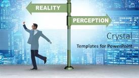  Presentation with perception - PPT theme enhanced with concept-of-choosing-perception background and a light blue colored foreground