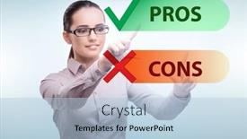  Presentation with concept - PPT theme featuring concept-of-choosing-pros background and a light blue colored foreground