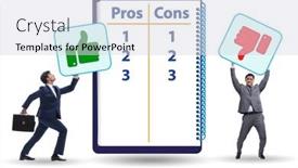  Presentation with concept - Presentation theme featuring concept-of-choosing-pros background and a sky blue colored foreground