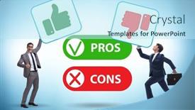  Presentation with concept - Presentation theme with concept-of-choosing-pros background and a sky blue colored foreground