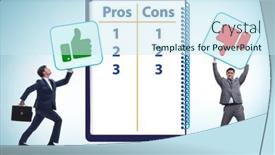  Presentation with concept - PPT theme featuring concept-of-choosing-pros background and a sky blue colored foreground