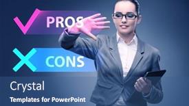  Presentation with concept - Presentation design having concept-of-choosing-pros background and a ocean colored foreground