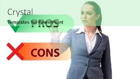  Presentation with concept - Presentation design featuring concept-of-choosing-pros background and a mint green colored foreground