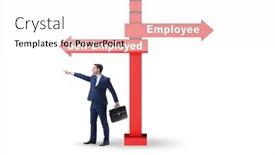  Presentation with self - PPT theme having concept-of-choosing-self-employed background and a white colored foreground