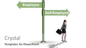  Presentation with self - Slide set featuring concept-of-choosing-self-employed background and a white colored foreground