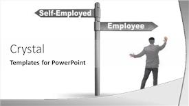  Presentation with self - Slides featuring concept-of-choosing-self-employed background and a white colored foreground