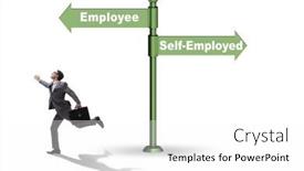  Presentation with self - Slide deck consisting of concept-of-choosing-self-employed background and a white colored foreground