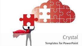  Presentation with cloud computing - Theme consisting of concept-of-cloud-computing background and a white colored foreground