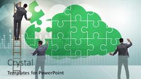  Presentation with cloud computing - Amazing PPT theme having concept-of-cloud-computing backdrop and a light blue colored foreground