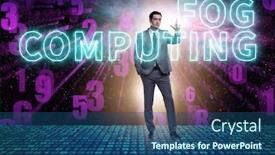  Presentation with fog computing - Theme with concept-of-cloud-edge background and a ocean colored foreground