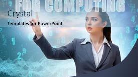  Presentation with fog computing - Presentation having concept-of-cloud-edge background and a light blue colored foreground