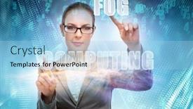  Presentation with fog computing - Presentation consisting of concept-of-cloud-edge background and a light blue colored foreground