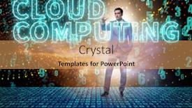  Presentation with fog computing - Presentation design enhanced with concept-of-cloud-edge background and a yellow colored foreground