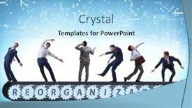  Presentation with belt conveyor - Slide deck having concept-of-conveyor-belt background and a light blue colored foreground