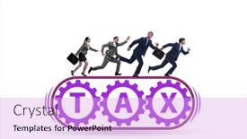  Presentation with conveyor belt - Beautiful slides featuring concept-of-conveyor-belt backdrop and a lavender colored foreground